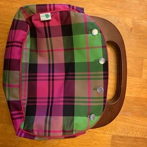 Lilly Pulitzer wooden handle purse, Bermuda bag